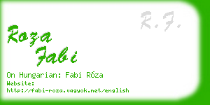 roza fabi business card